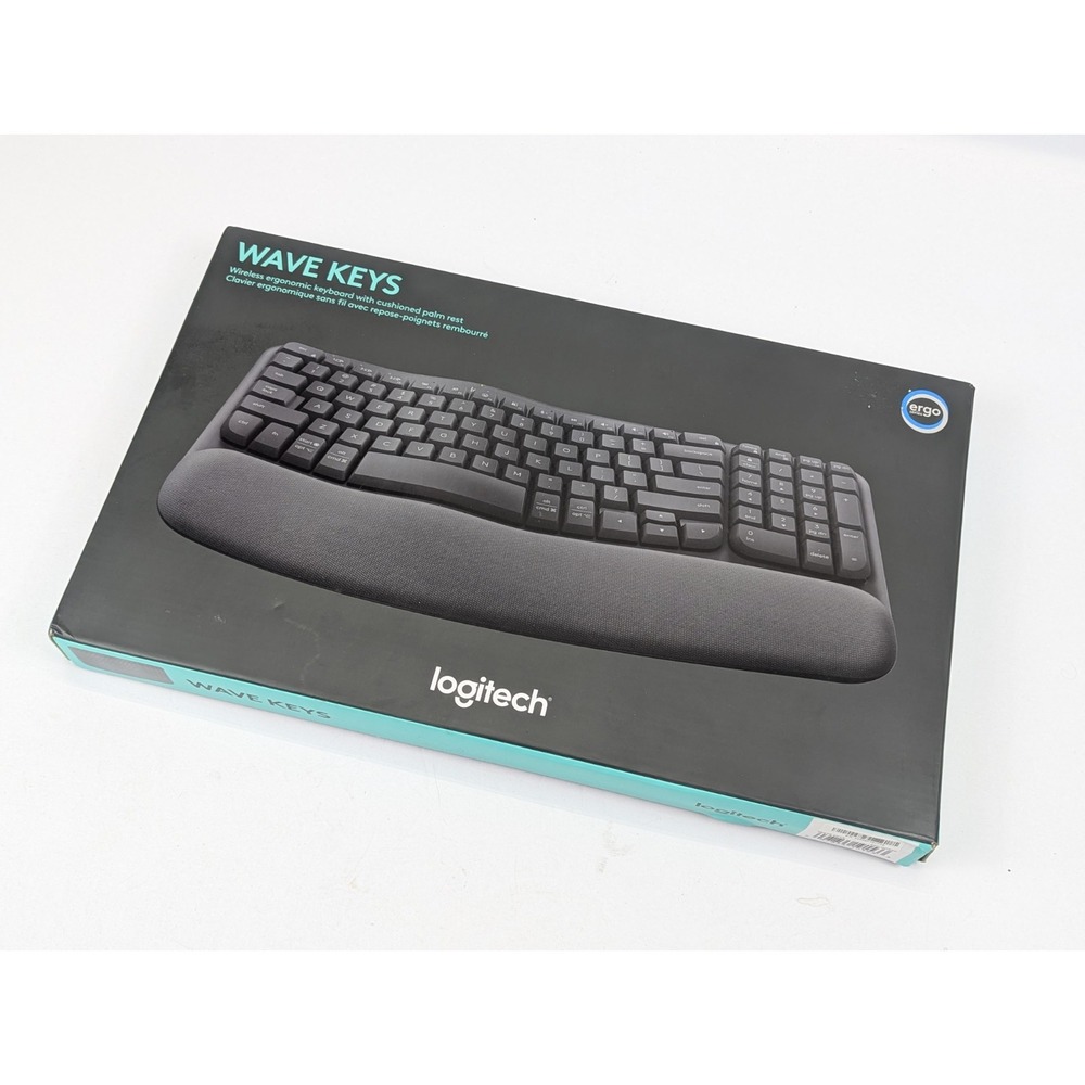 Logitech Wave Keys Wireless Ergonomic Keyboard Bluetooth Logi Bolt Ergo